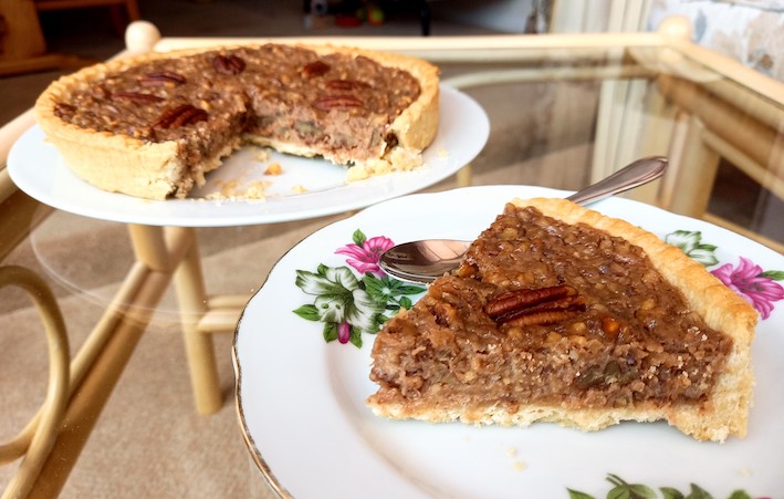 nutty pecan hazelnut pie